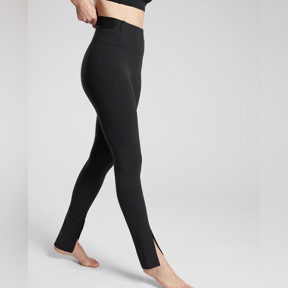 Athleta Aura Split Pant Leggings in Black